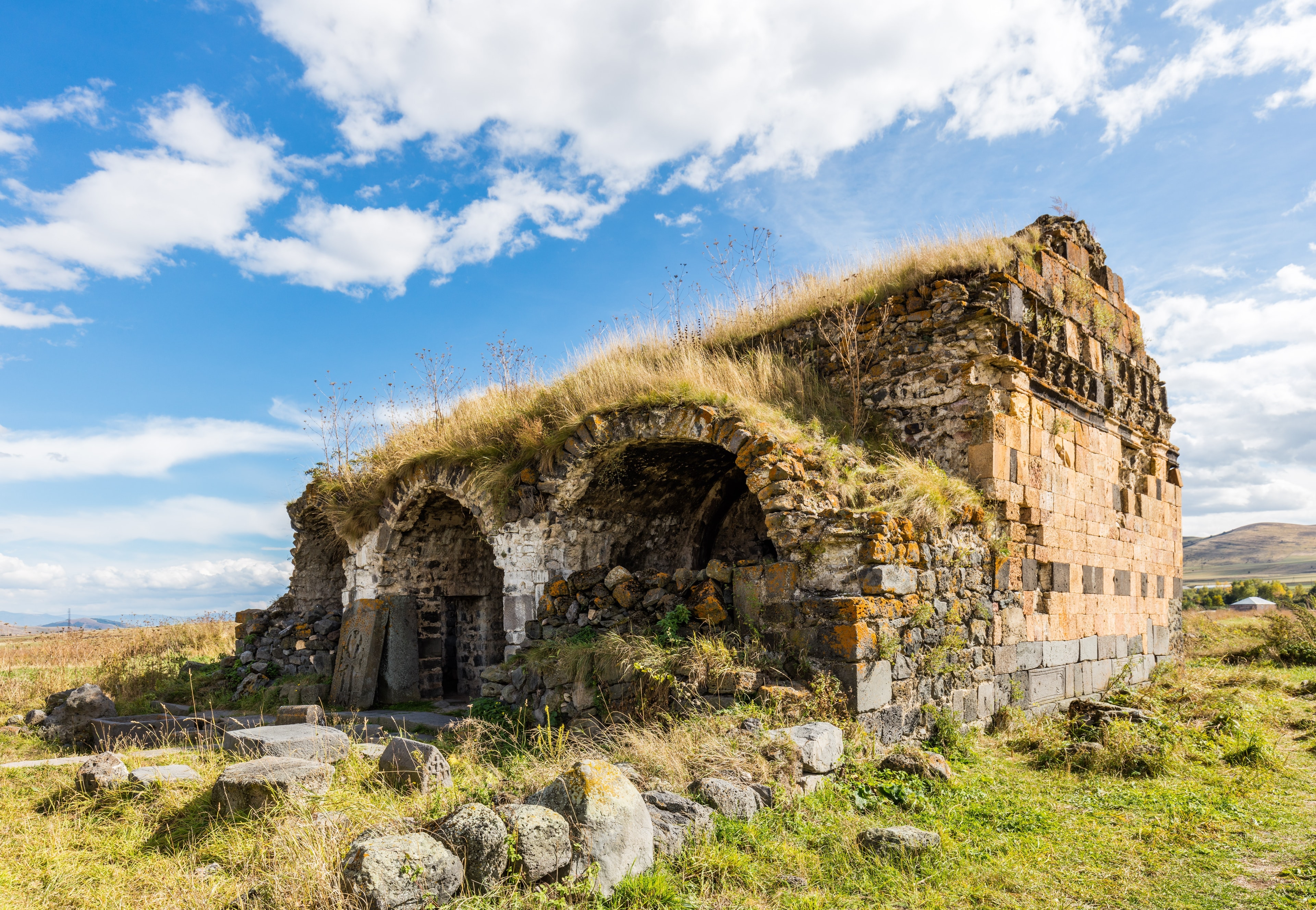 Basalt citadel wall of Lori Berd above the Dzoraget gorge
